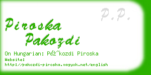 piroska pakozdi business card